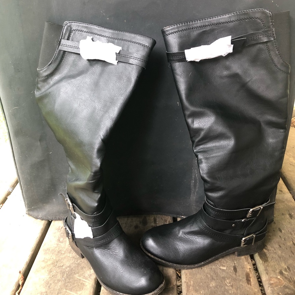 Knee high black boots